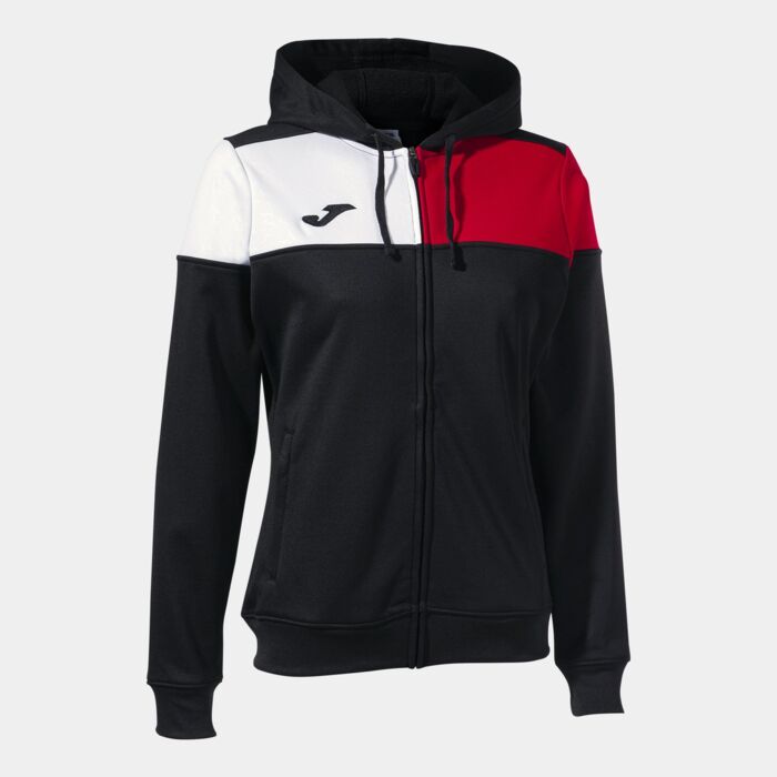 CREW V ZIP-UP HOODIE BLACK RED WHITE Thumbnail