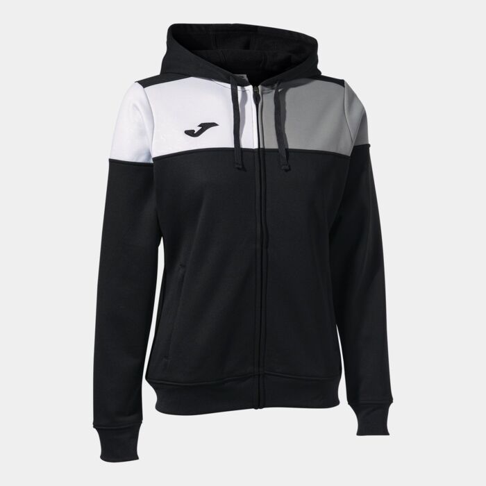 CREW V ZIP-UP HOODIE BLACK GREY WHITE Thumbnail