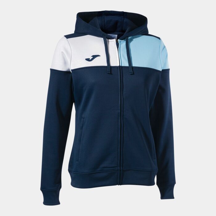 CREW V ZIP-UP HOODIE NAVY SKY BLUE WHITE Thumbnail