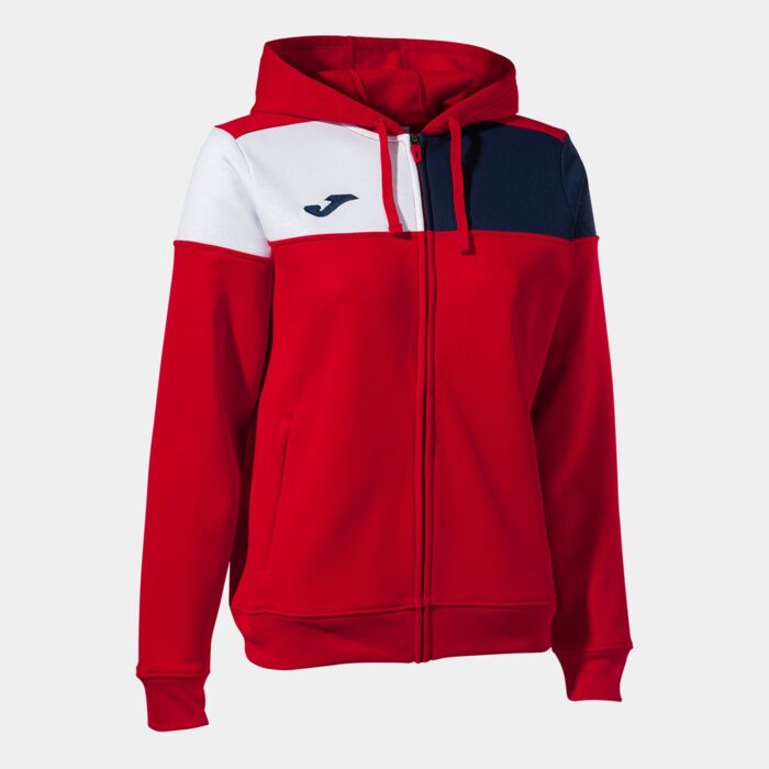 CREW V ZIP-UP HOODIE RED NAVY WHITE Thumbnail