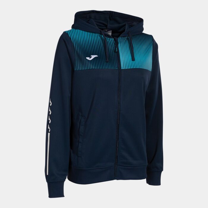 SUPERNOVA IV ZIP-UP HOODIE NAVY FLUOR TURQUOISE Thumbnail