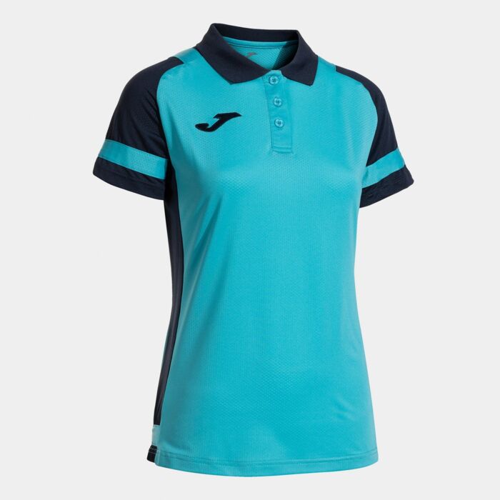 PHOENIX III SHORT SLEEVE POLO FLUOR TURQUOISE NAVY BLUE Thumbnail