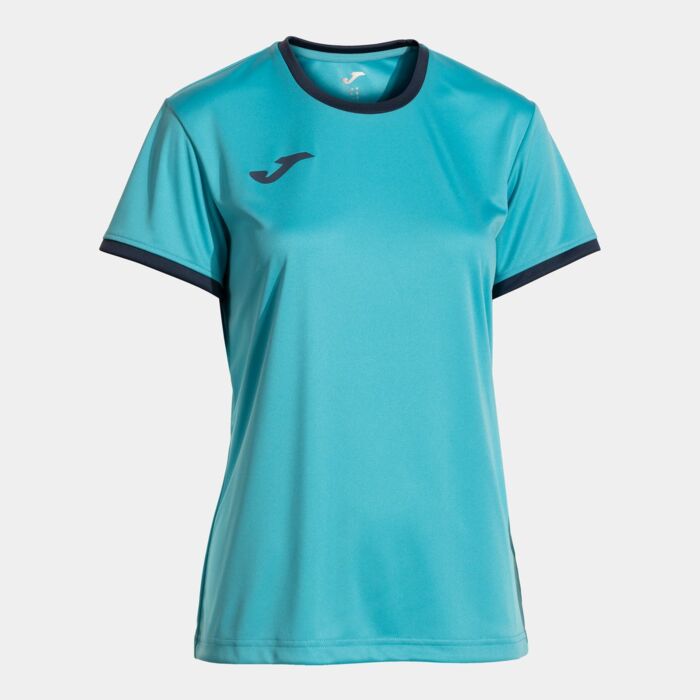 COMBI PREMIUM SHORT SLEEVE T-SHIRT FLUOR TURQUOISE NAVY BLUE Thumbnail