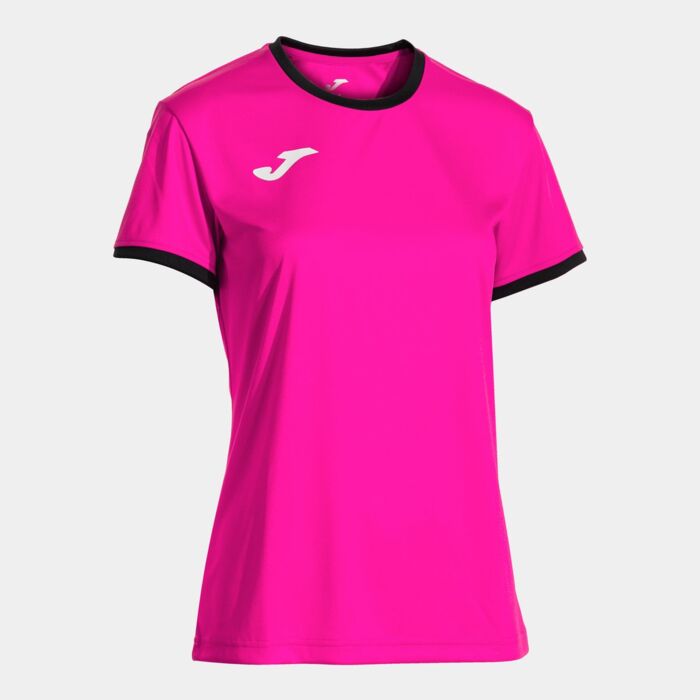 COMBI PREMIUM SHORT SLEEVE T-SHIRT FLUOR PINK BLACK Thumbnail